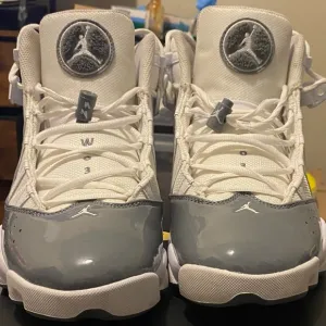 White and Gray Jordan Shoes