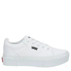 White Vans Seldan Platform shoes girls size 3y and 4y