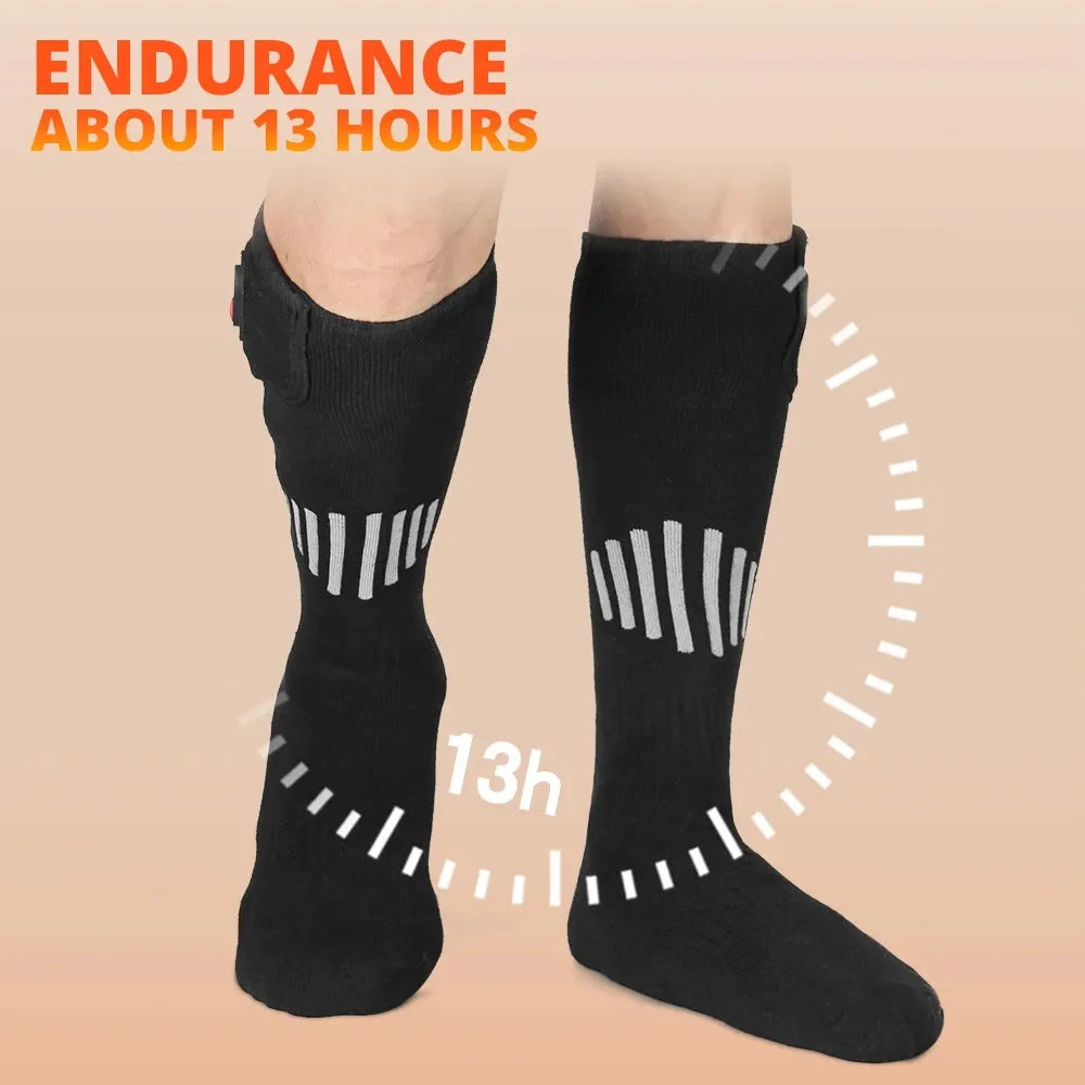 Winter Heated Socks Rechargeable Heating Socks for USB 5000mah Heated Socks Warmth Outdoor Heated Boots Snowmobile Winter Ski