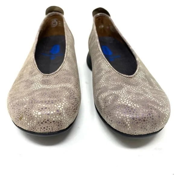 Wolky Ballet Beige Python Print shoes