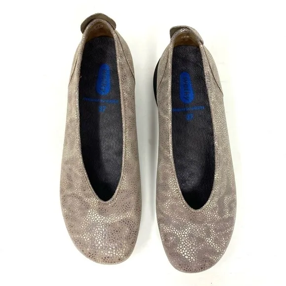 Wolky Ballet Beige Python Print shoes