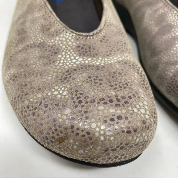 Wolky Ballet Beige Python Print shoes