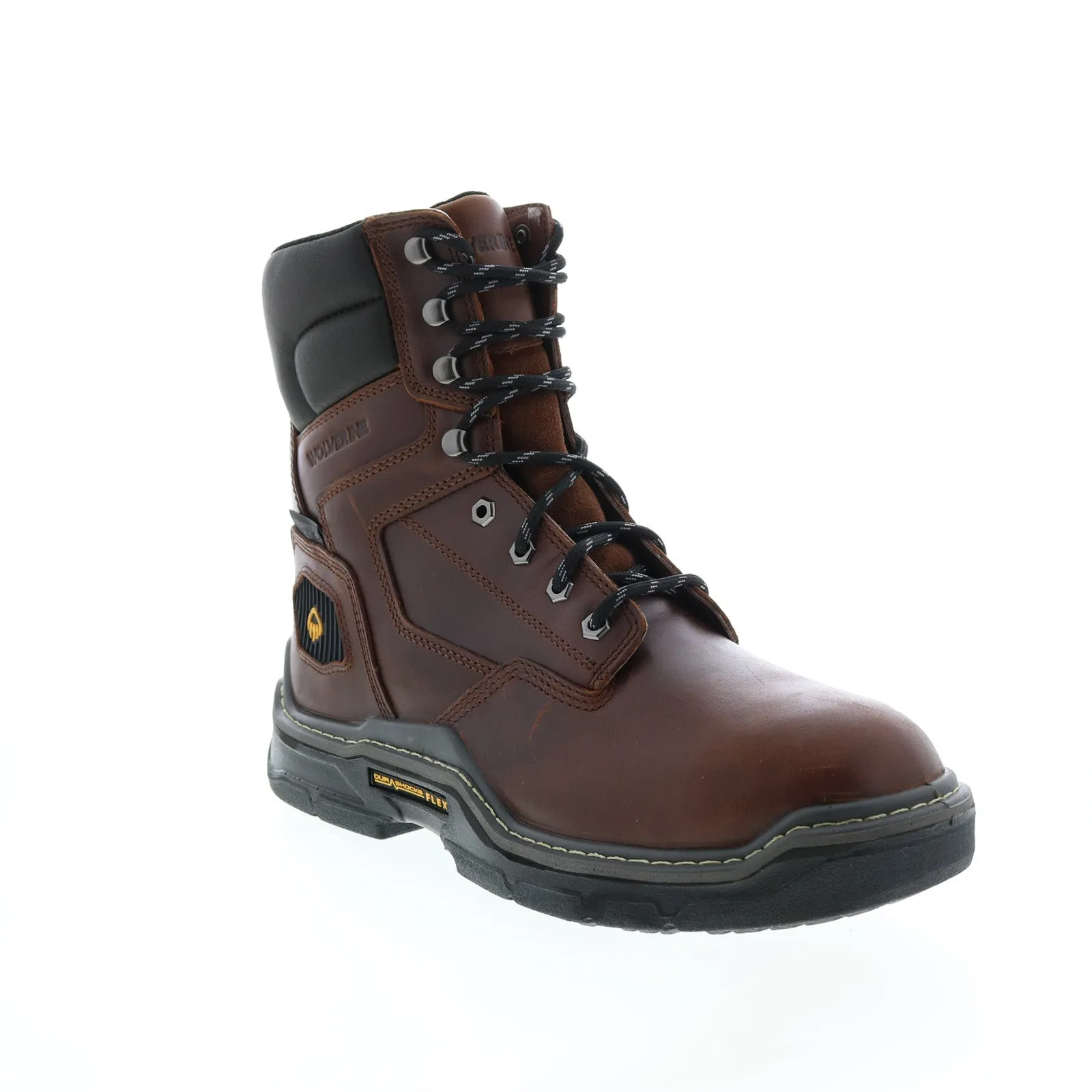 Wolverine Raider Durashocks WP Insulated 8" Mens Brown Wide Work Boots