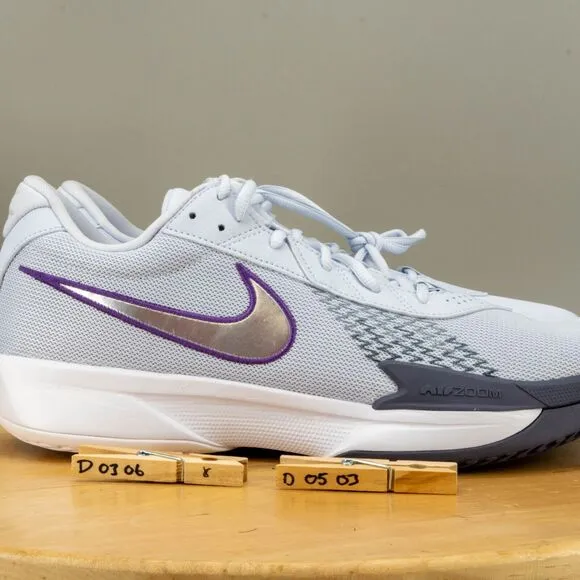 Womens 14 / Mens 12.5 Nike G.T. Cut Academy Shoes Grey Purple Basketball Sneaker