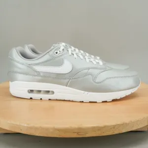 Womens 15.5 / Mens 14 - Nike Air Max 1 NBY 'Aquarius' Metallic Silver Shoes NEW