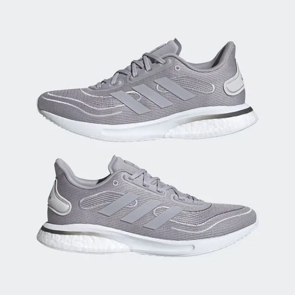 WOMEN'S adidas Supernova Boost Glory Gray/Silver Metallic FV6018 Running Shoes