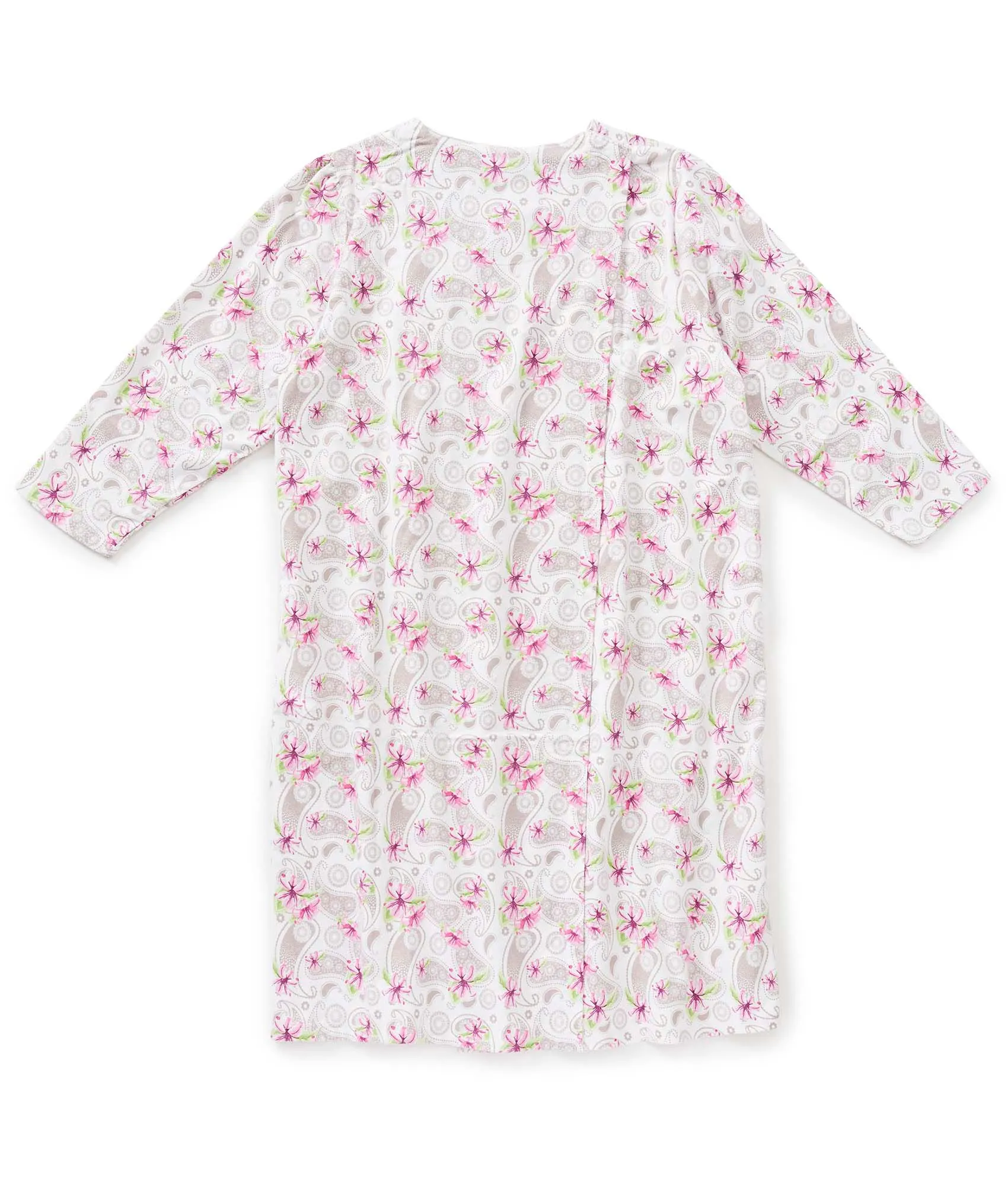 Women's No Peek Open Back Flannel Nightgown