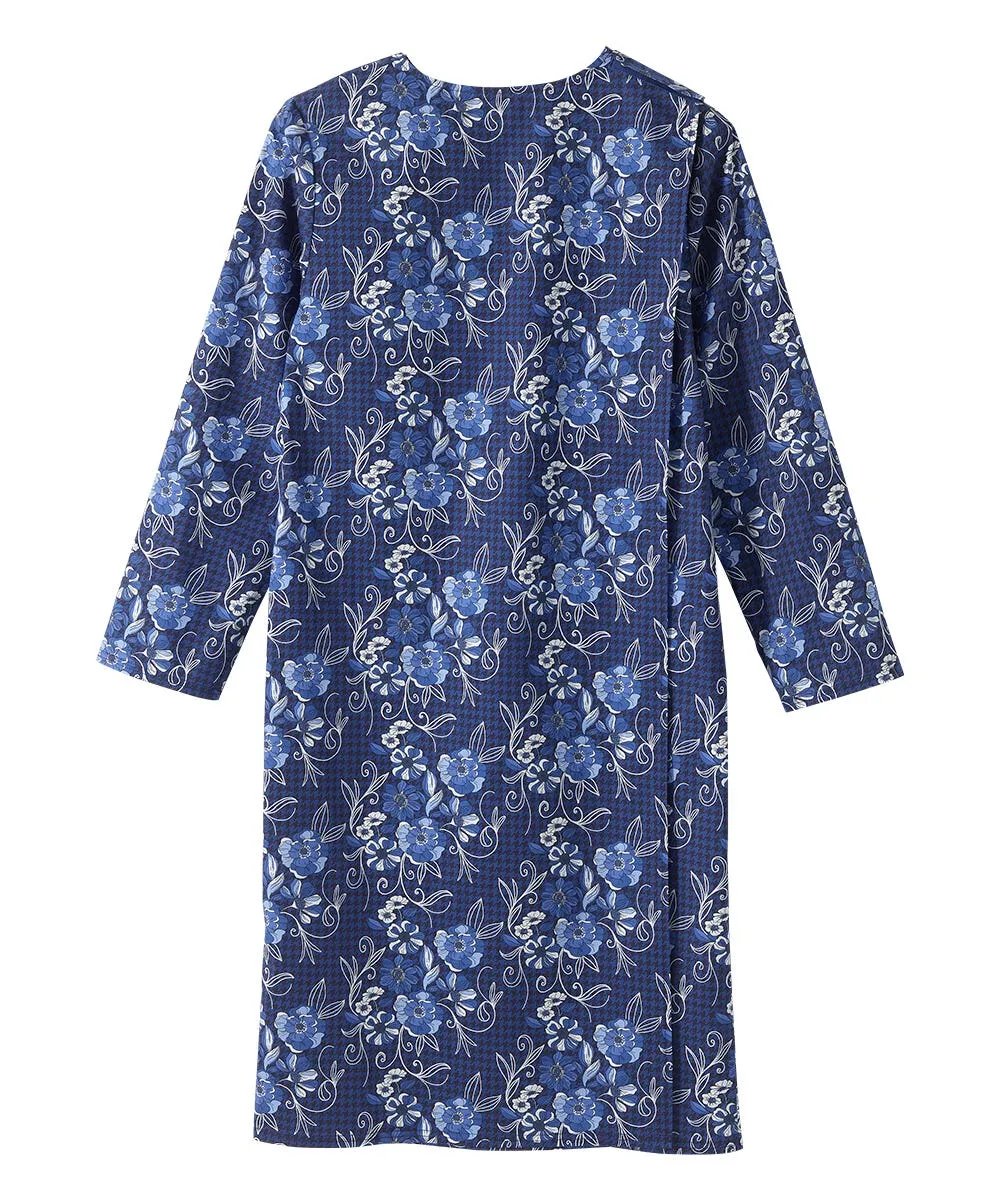 Women's No Peek Open Back Flannel Nightgown