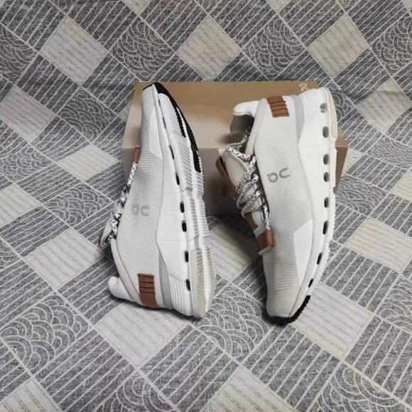 Women's ON Cloudnova Sports Shoes in White Pearl