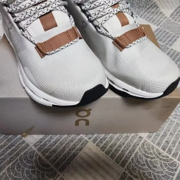 Women's ON Cloudnova Sports Shoes in White Pearl