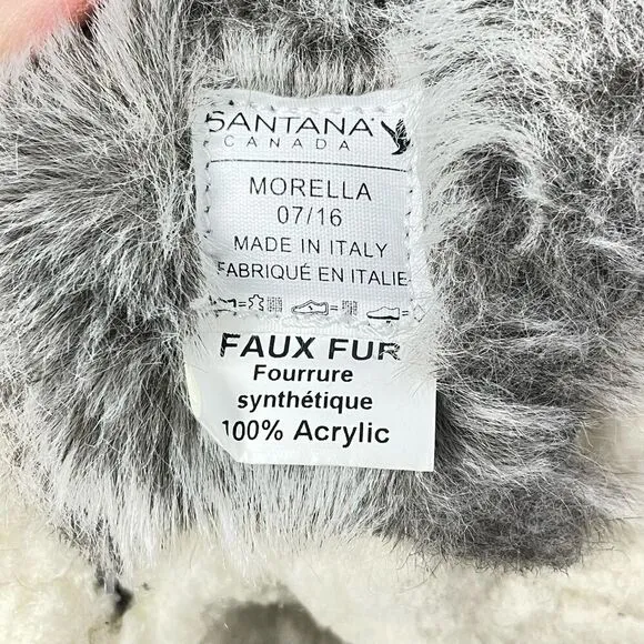 Womens Santana Canada Waterproof Leather Faux Furlines Boots sz. 8