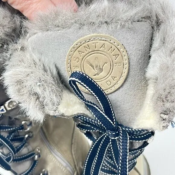 Womens Santana Canada Waterproof Leather Faux Furlines Boots sz. 8