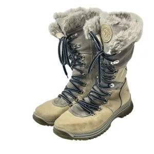 Womens Santana Canada Waterproof Leather Faux Furlines Boots sz. 8