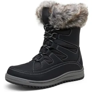 Women's Winter Snow Boots Waterproof, Black